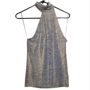 Free People Silver Y2K Metallic Asymmetrical Sleeveless Mini Dress Small New
